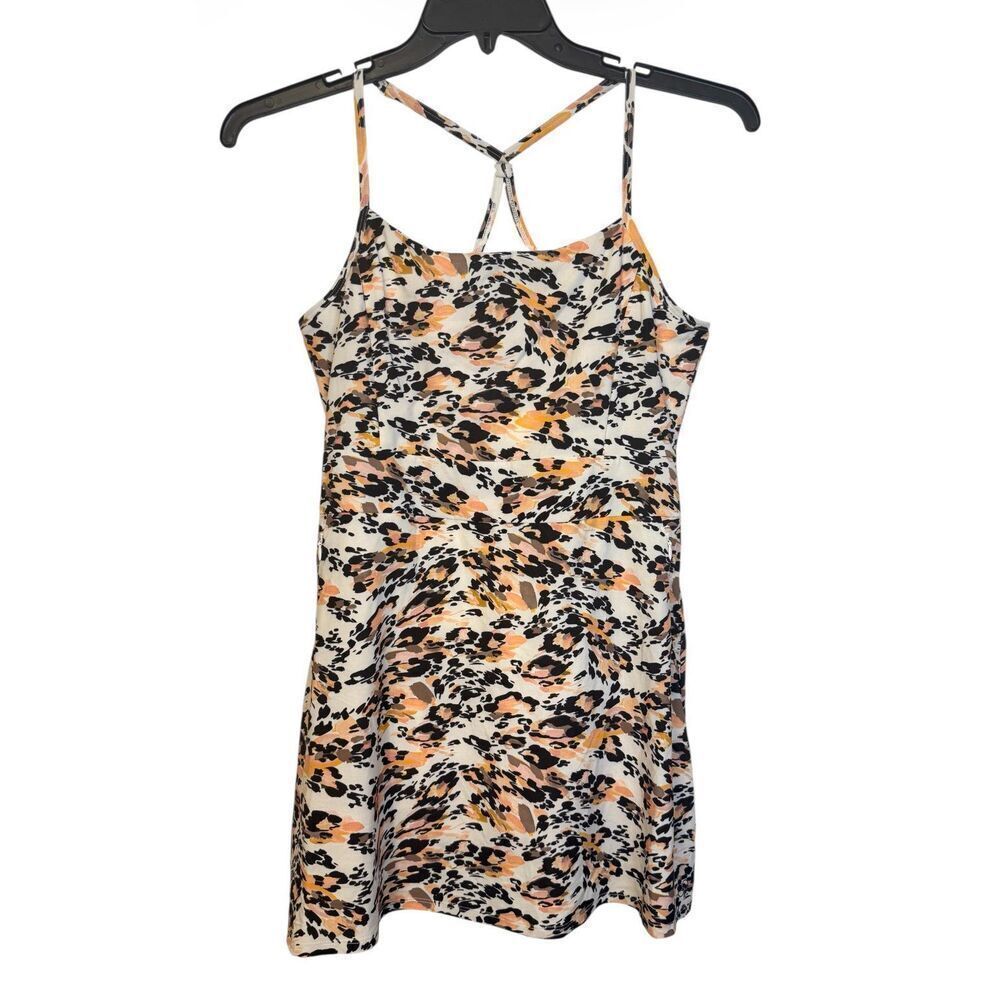 Calia by Carrie Underwood Spaghetti Strap Animal Print Performance Dress Small